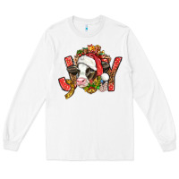 White joy christmas with cow bbs Long Sleeve Tee - BundleAndBundleShop