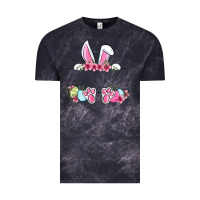 Cloud Black Easter bunny name frame Vintage Tee - OliviaCreatesArt