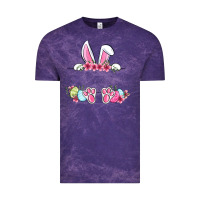 Cloud Purple Easter bunny name frame Vintage Tee - OliviaCreatesArt