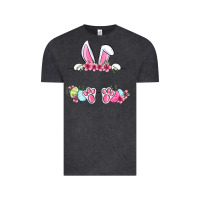 Vintage Black Easter bunny name frame Vintage Tee - OliviaCreatesArt