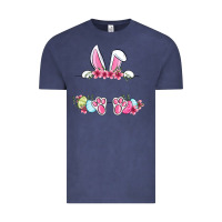 Vintage Denim Easter bunny name frame Vintage Tee - OliviaCreatesArt