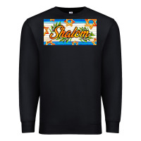 Black shalom with olive branch Premium Sweatshirt - AdoDesignShop