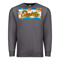 Charcoal Heather shalom with olive branch Premium Sweatshirt - AdoDesignShop