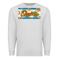 Dove Grey shalom with olive branch Premium Sweatshirt - AdoDesignShop