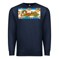 Navy shalom with olive branch Premium Sweatshirt - AdoDesignShop