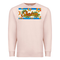 Pale Pink shalom with olive branch Premium Sweatshirt - AdoDesignShop