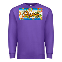 Purple shalom with olive branch Premium Sweatshirt - AdoDesignShop