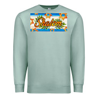 Seafoam shalom with olive branch Premium Sweatshirt - AdoDesignShop