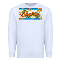 White shalom with olive branch Premium Sweatshirt - AdoDesignShop