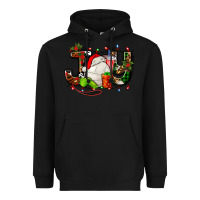 Black joy with volleyball and santa's hat Heavyweight Hoodie - AdoDesignShop