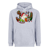 Heather Grey joy with volleyball and santa's hat Heavyweight Hoodie - AdoDesignShop