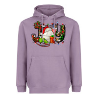 Lavender joy with volleyball and santa's hat Heavyweight Hoodie - AdoDesignShop