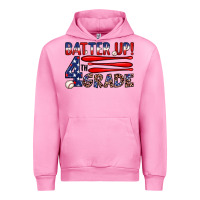 Fuchsia Pink batter up 4th grade Urban Hoodie - JahusDesignShop
