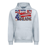 Heather Grey batter up 4th grade Urban Hoodie - JahusDesignShop