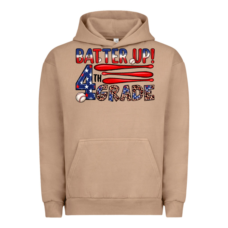 Batter Up 4th Grade Urban Hoodie by JahusDesignShop | Teevron