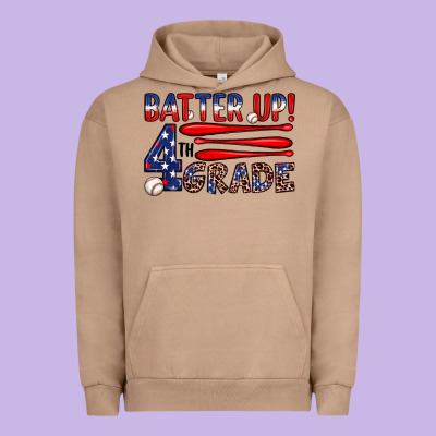 Batter Up 4th Grade Urban Hoodie Designed By Jahusdesignshop