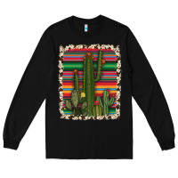 Black serape cowhide cacti Long Sleeve Tee - RanaPortraitStore