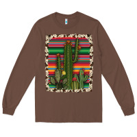 Chestnut serape cowhide cacti Long Sleeve Tee - RanaPortraitStore