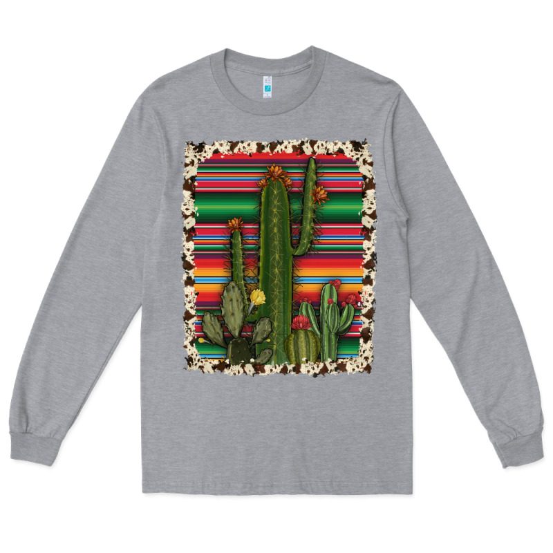Serape Cowhide Cacti Long Sleeve Tee by RanaPortraitStore | Teevron