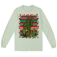 Matcha serape cowhide cacti Long Sleeve Tee - RanaPortraitStore