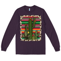 Plum serape cowhide cacti Long Sleeve Tee - RanaPortraitStore
