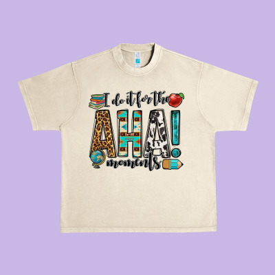 I Do It For The Aha Moments Teacher Urban Heavy Tee Designed By Oliviacreatesart