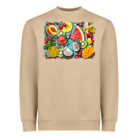 Mushroom summer fruits background Heavyweight Sweatshirt - BarkalooDesign