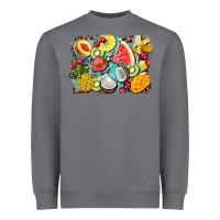 Storm summer fruits background Heavyweight Sweatshirt - BarkalooDesign
