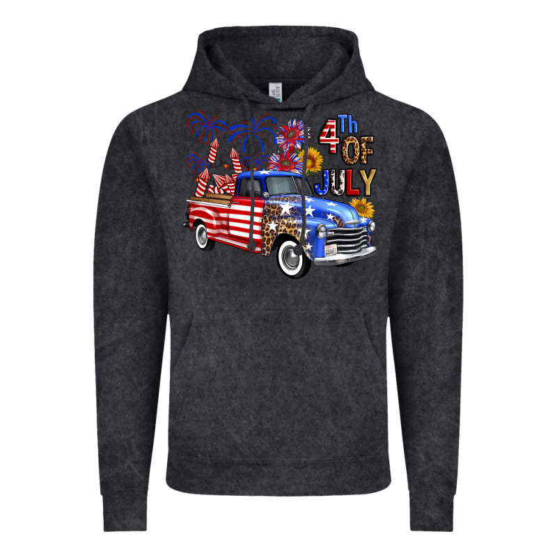 Western Truck Fourth Of July America Vintage Hoodie by FaDigitalArtStudio | Teevron