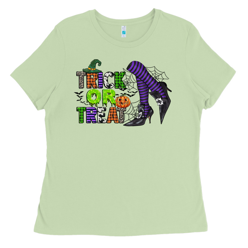 Trick Or Treat Ladies Tee by CowGirlArtShop | Teevron