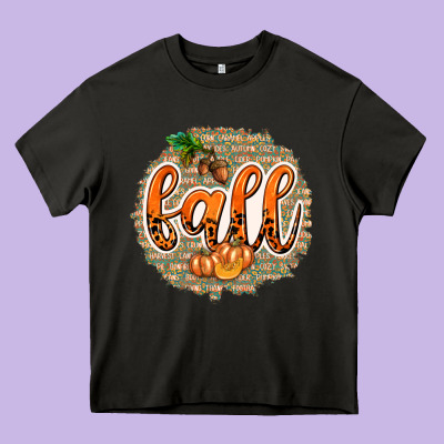 Fall With Background Heavy Core Tee Designed By Texasbilliewilder