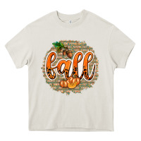 Cream Fall with Background Heavy Core Tee - texasbilliewilder