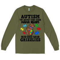 Army Green Autism grizzlies Long Sleeve Tee - FaDigitalArtStudio