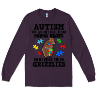 Plum Autism grizzlies Long Sleeve Tee - FaDigitalArtStudio
