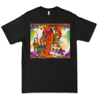 Black Mardi Gras Crawfish Tumbler Premium Tee - HowdyJamesFarm