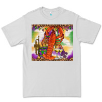 Dove Grey Mardi Gras Crawfish Tumbler Premium Tee - HowdyJamesFarm