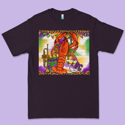 Mardi Gras Crawfish Tumbler Premium Tee Designed By Howdyjamesfarm