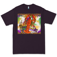 Plum Mardi Gras Crawfish Tumbler Premium Tee - HowdyJamesFarm