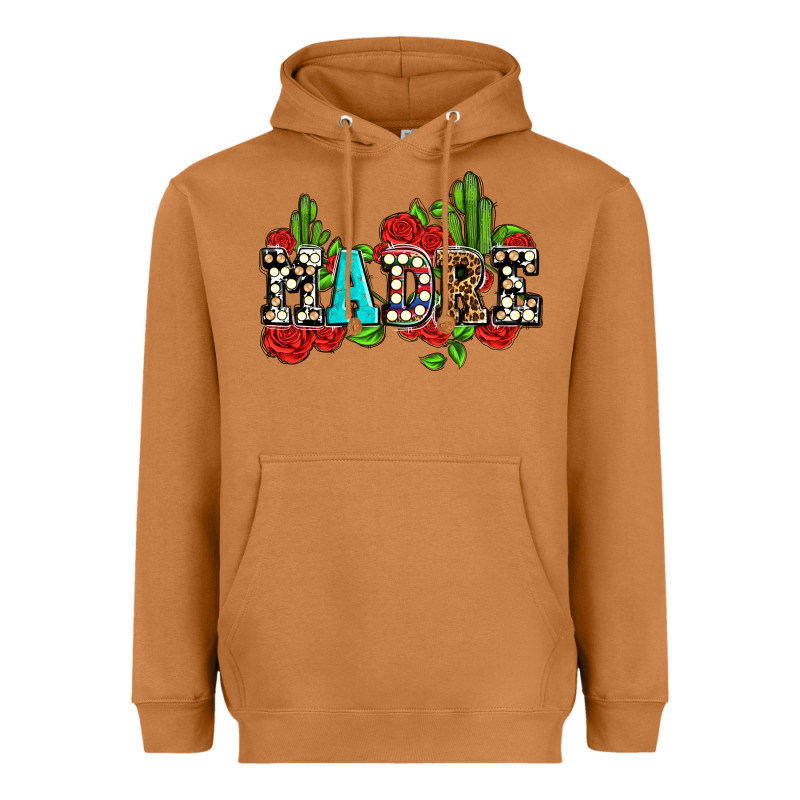 Madre With Roses And Cactus Heavyweight Hoodie by AdoDesignShop | Teevron