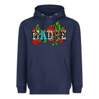 Navy madre with roses and cactus Heavyweight Hoodie - AdoDesignShop