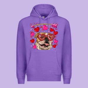 Valentine's Day  Brown English Bulldog Premium Hoodie Designed By Ranaportraitstore