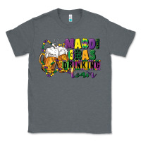 Charcoal Heather mardi gras drinking team 12 inches 300 dpi Classic Tee - CowGirlArtShop