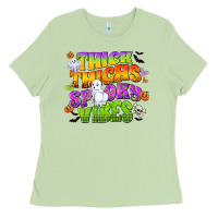 Matcha thick thighs and spooky vibes Ladies Tee - CowGirlArtShop