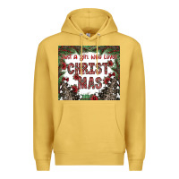 Antique Gold just a girl who loves christmas Premium Hoodie - CowhideDigitalArt