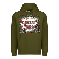 Army Green just a girl who loves christmas Premium Hoodie - CowhideDigitalArt