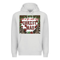 Dove Grey just a girl who loves christmas Premium Hoodie - CowhideDigitalArt