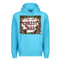 Ocean Blue just a girl who loves christmas Premium Hoodie - CowhideDigitalArt