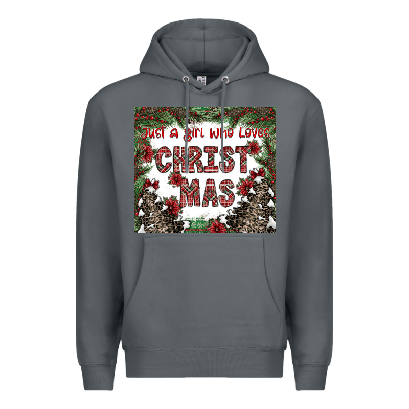Just A Girl Who Loves Christmas Premium Hoodie by CowhideDigitalArt | Teevron