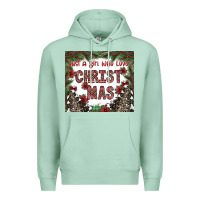 Seafoam just a girl who loves christmas Premium Hoodie - CowhideDigitalArt