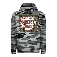 Slate Camo just a girl who loves christmas Premium Hoodie - CowhideDigitalArt